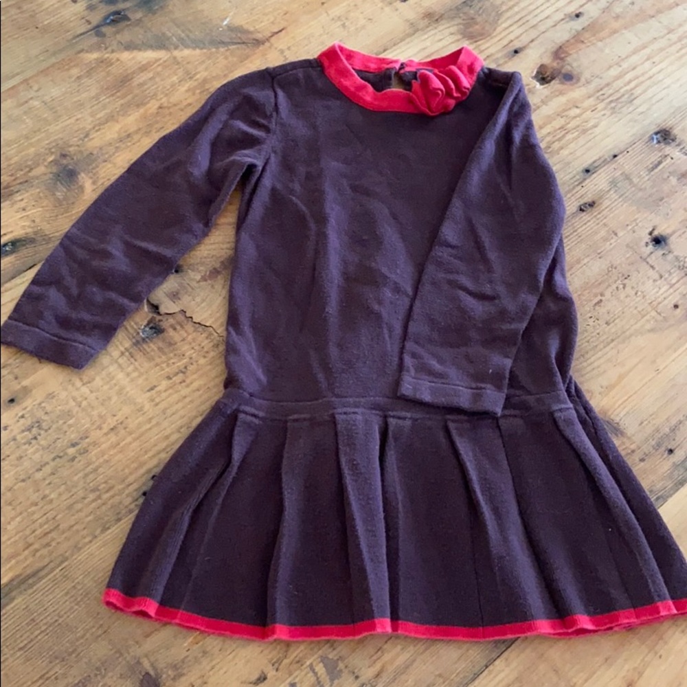 3T Gap brown&red sweater dress.